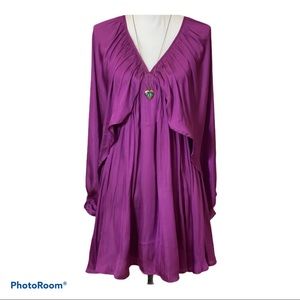 VICI ✨ Silk Babydoll Dress Grape